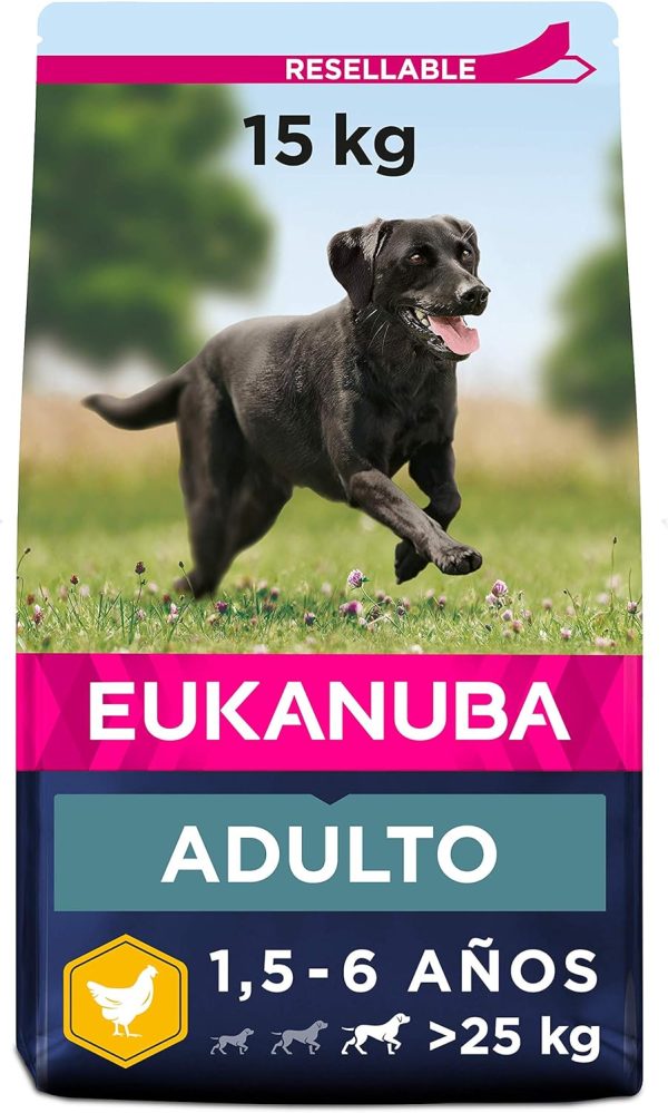 Alimento seco para perros adultos de razas grandes con pollo – Eukanuba