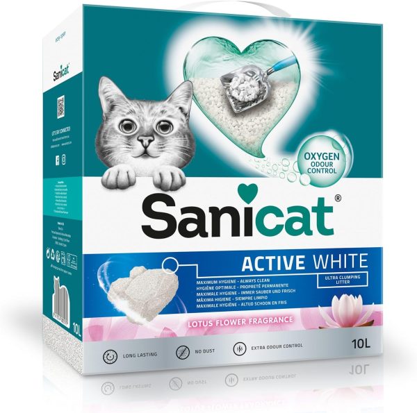 Arena Aglomerante Active White con Flor de Loto de Sanicat