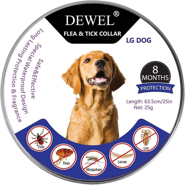 Collar contra Pulgas y Garrapatas DEWEL para Perros y Gatos