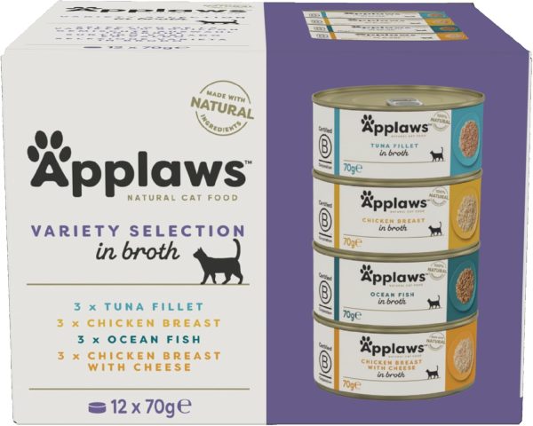 Comida húmeda 100% Natural de Applaws en caldo para gatos adultos