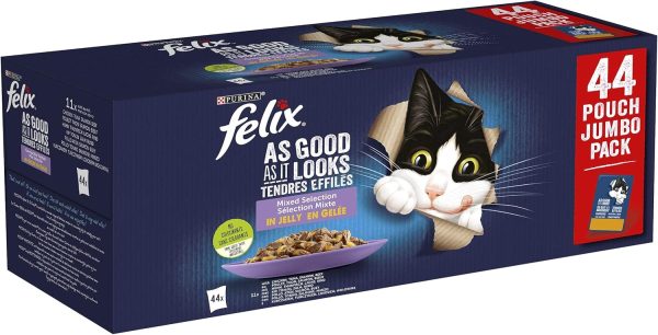 Felix Purina Fantastic Comida Húmeda para Gato Adulto Pack 44